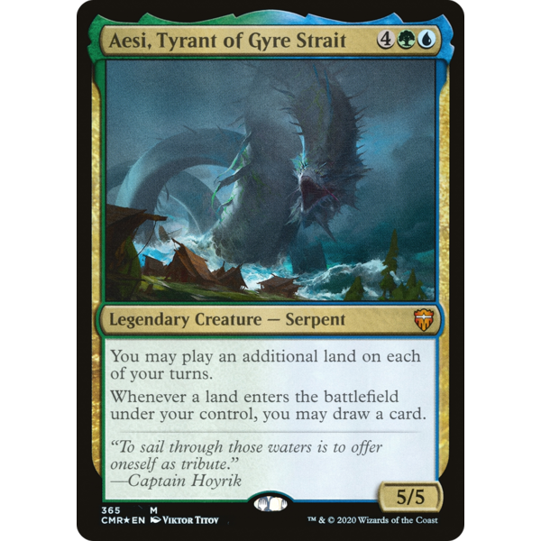 Magic: The Gathering Aesi, Tyrant of Gyre Strait (365) Lightly Played Foil