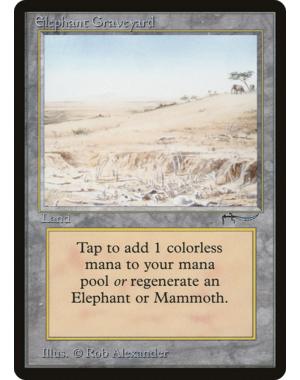 Magic: The Gathering Elephant Graveyard (074) Moderately Played