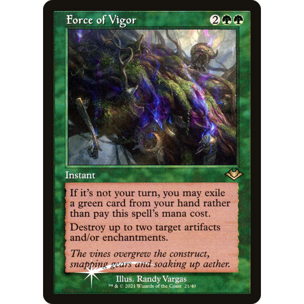 Wizards of The Coast Force of Vigor (Retro Frame) (021) Lightly Played Foil