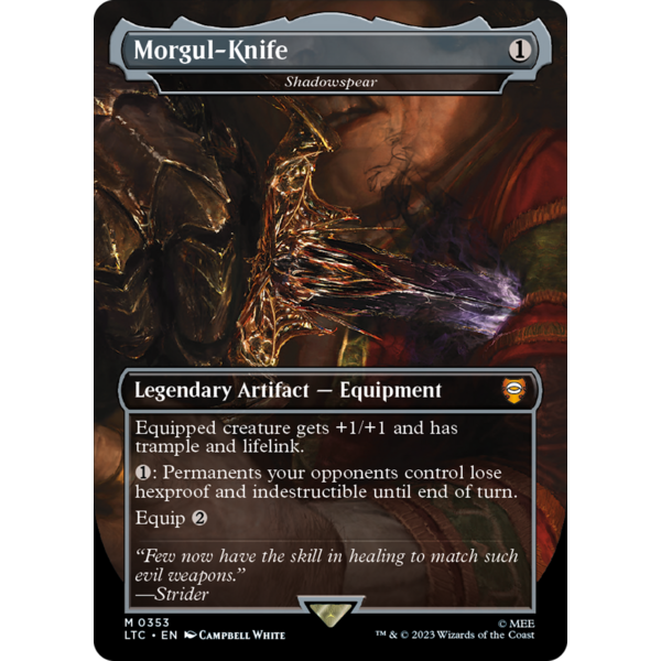 Magic: The Gathering Morgul-Knife - Shadowspear (353) Lightly Played Foil