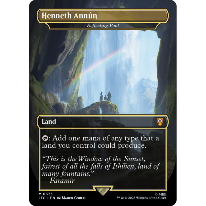Magic: The Gathering Henneth Annun - Reflecting Pool (Borderless) (373) Lightly Played Foil