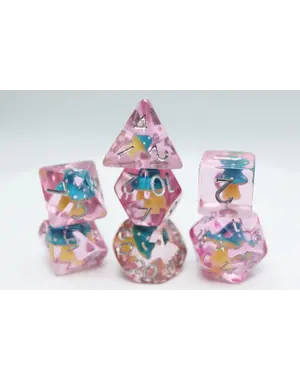 Foam Brain Blue Mushroom RPG Dice Set