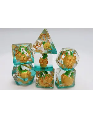 Foam Brain Green Dragon Hatchlings RPG Dice Set