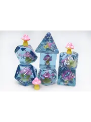 Foam Brain Pink Mushroom RPG Dice Set