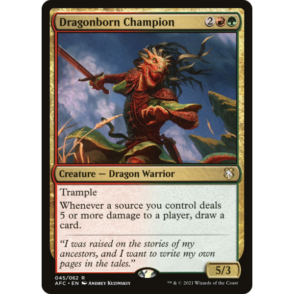 Magic: The Gathering Dragonborn Champion (045) Lightly Played