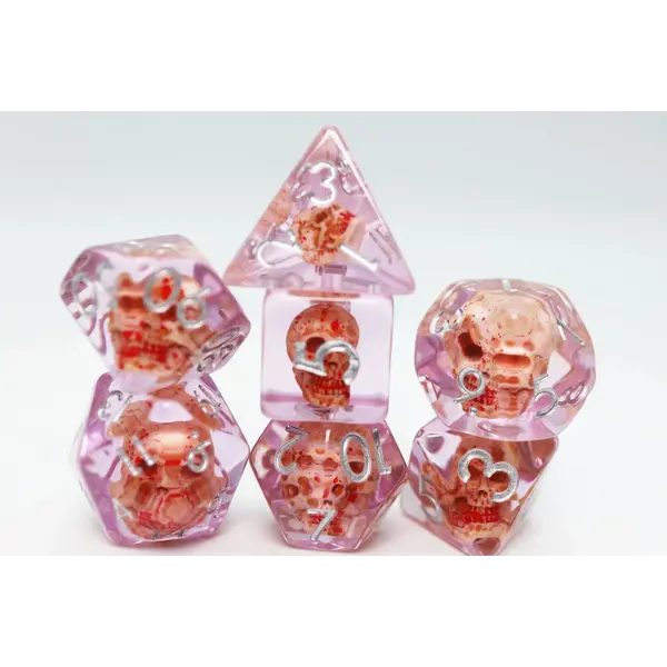 Foam Brain Bloody Skull RPG Dice Set