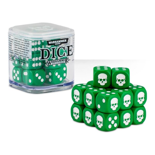 Warhammer 12mm Dice Cube - Green