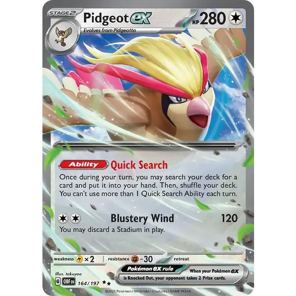 Pokemon Pidgeot ex (164) Lightly Played
