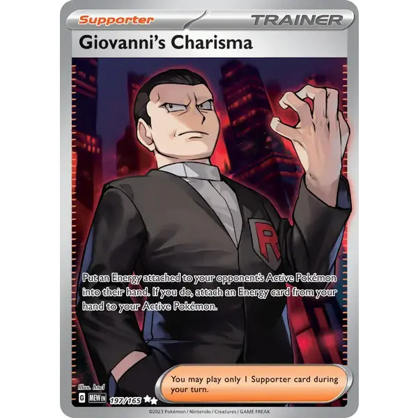 Pokemon Giovanni's Charisma (197) Lightly Played Holofoil