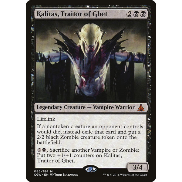 Magic: The Gathering Kalitas, Traitor of Ghet (086) Lightly Played