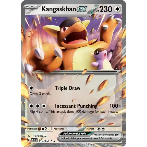 Pokemon Kangaskhan ex (115) Lightly Played