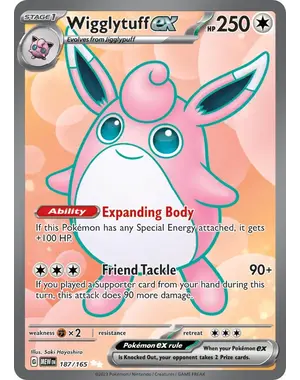 Pokemon Wigglytuff ex (187) Lightly Played Holofoil