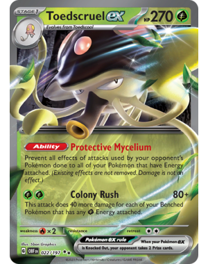 Pokemon Toedscruel ex (022) Lightly Played