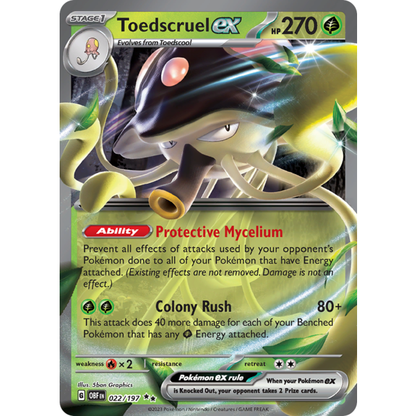 Pokemon Toedscruel ex (022) Lightly Played