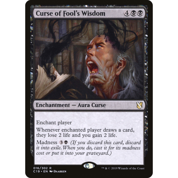 Magic: The Gathering Curse of Fool's Wisdom (016) Lightly Played