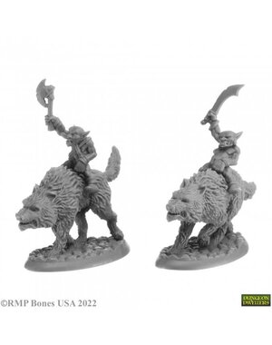 Reaper Miniatures Reaper 07041: Goblin Wolfriders (2) Bones Plastic Miniature