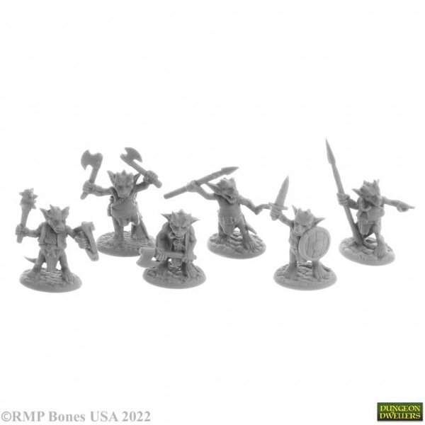 Reaper Miniatures Reaper 07052: Ratpelt Kobold Mooks (6) Bones Plastic Miniature