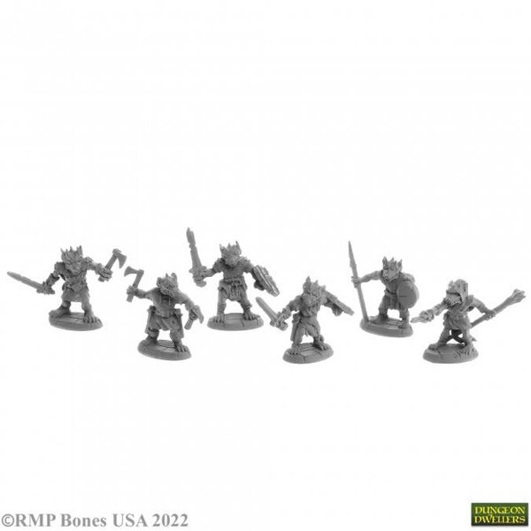 Reaper Miniatures Reaper 07056: Nightclaw Kobolds (6) Bones Plastic Miniature