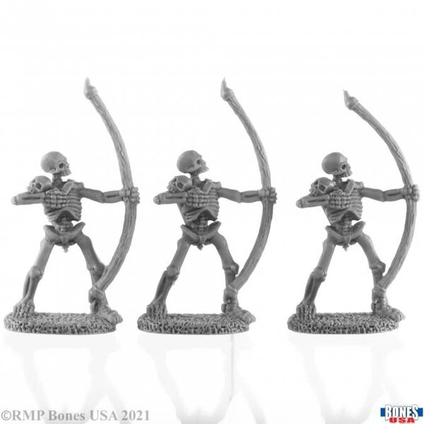 Reaper Miniatures Reaper 30024: Skeletal Archers (3) Bones Plastic Miniature