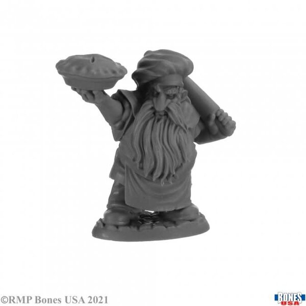 Reaper Miniatures Reaper 30048: Tub Dwarf Baker Bones Plastic Miniature