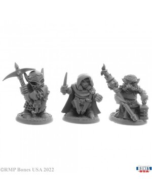 Reaper Miniatures Reaper 30063: Deep Gnome Warriors (3) Bones Plastic Miniature