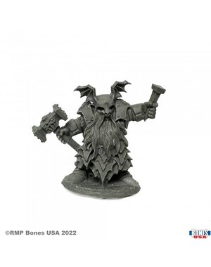 Reaper Miniatures Reaper 30080: Dark Dwarf Irontongue Priest Bones Plastic Miniature