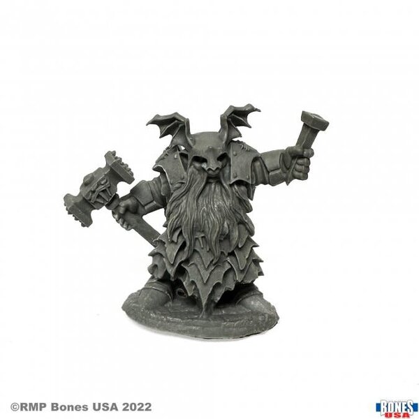 Reaper Miniatures Reaper 30080: Dark Dwarf Irontongue Priest Bones Plastic Miniature