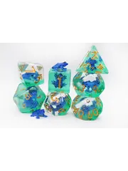 Foam Brain Dark Blue Frog RPG Dice Set