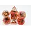 Foam Brain Red Swirl Ancient Gear RPG Dice Set
