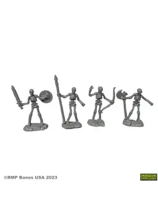 Reaper Miniatures Reaper 07090: Skeleton Warriors (4) Bones Plastic Miniature