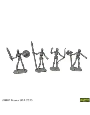 Reaper Miniatures Reaper 07090: Skeleton Warriors (4) Bones Plastic Miniature