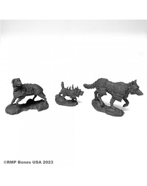 Reaper Miniatures Reaper 07100: War Dogs (3) Bones Plastic Miniature