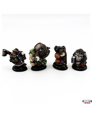 Reaper Miniatures Reaper 30139: Townsfolk: Dwarven Brewmeister and Patrons (3) Bones Plastic Miniature