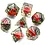 Foam Brain Red Ladybug RPG Dice Set