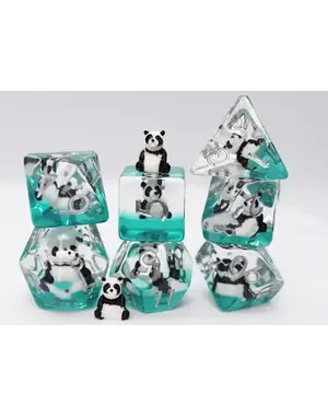 Foam Brain Panda on Water RPG Dice Set