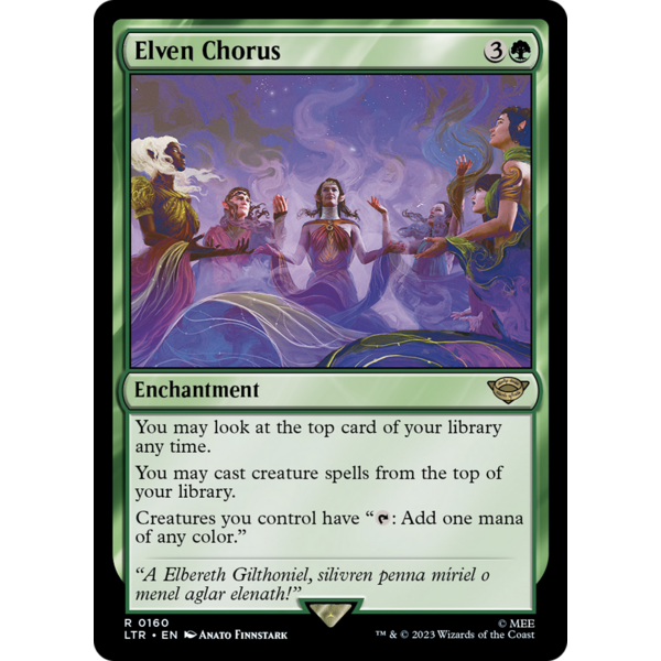 Magic: The Gathering Elven Chorus (160) Lightly Played
