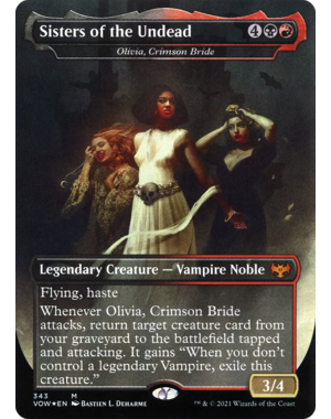 Magic: The Gathering Sisters of the Undead - Olivia, Crimson Bride (343) LP Foil