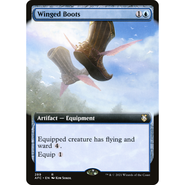 Magic: The Gathering Winged Boots (Extended Art) (289) Lightly Played