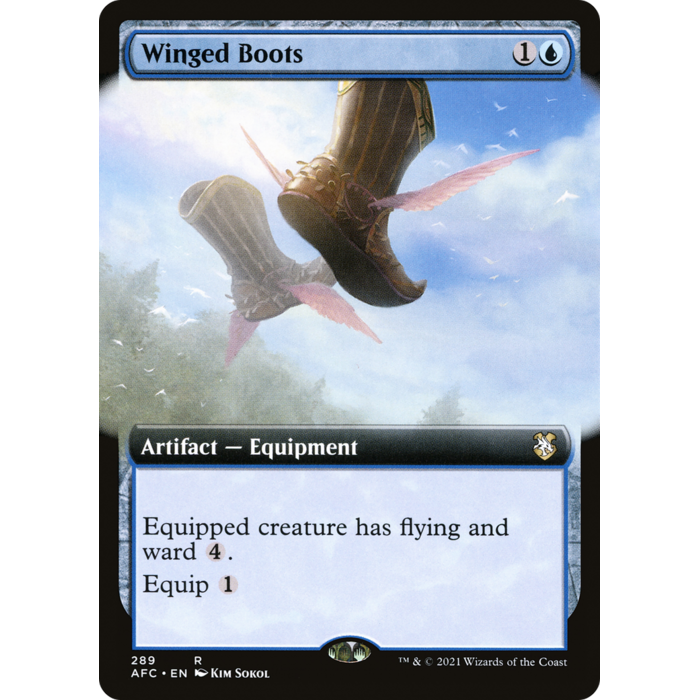 Magic: The Gathering Winged Boots (Extended Art) (289) Lightly Played