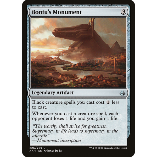 Magic: The Gathering Bontu's Monument (225) Lightly Played