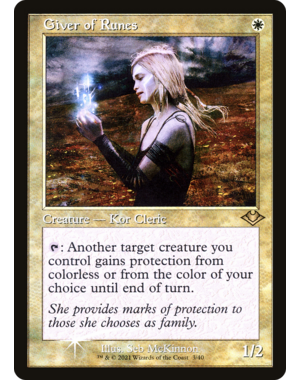 Magic: The Gathering Giver of Runes (Retro Frame) (3) Lightly Played Foil