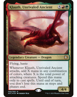 Magic: The Gathering Klauth, Unrivaled Ancient (050) Lightly Played Foil