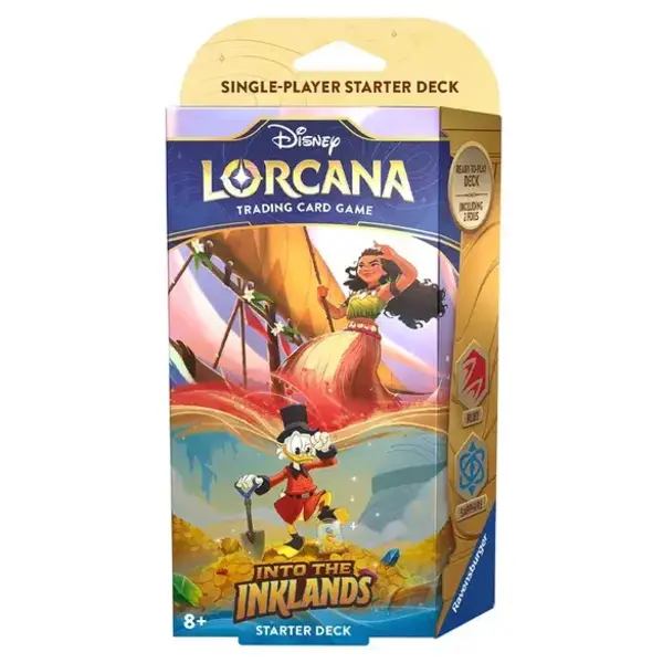 Ravensburger Disney Lorcana: Into the Inklands Starter Deck (Ruby & Sapphire)