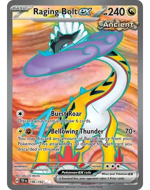 Pokemon Raging Bolt ex (196) Lightly Played Holofoil