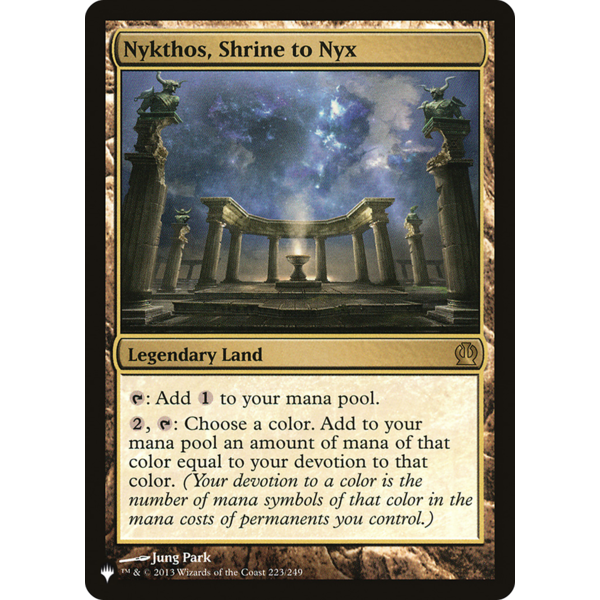 Magic: The Gathering Nykthos, Shrine to Nyx (223) Moderately Played