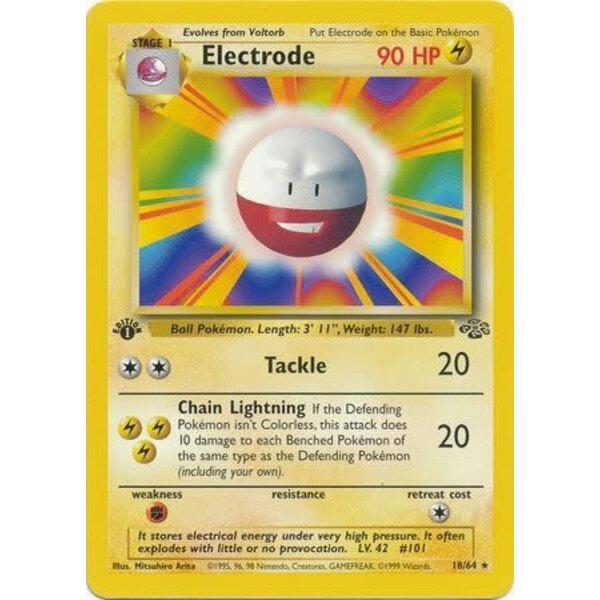 Pokemon Electrode (Base Set Art Misprint) (018) Lightly Played