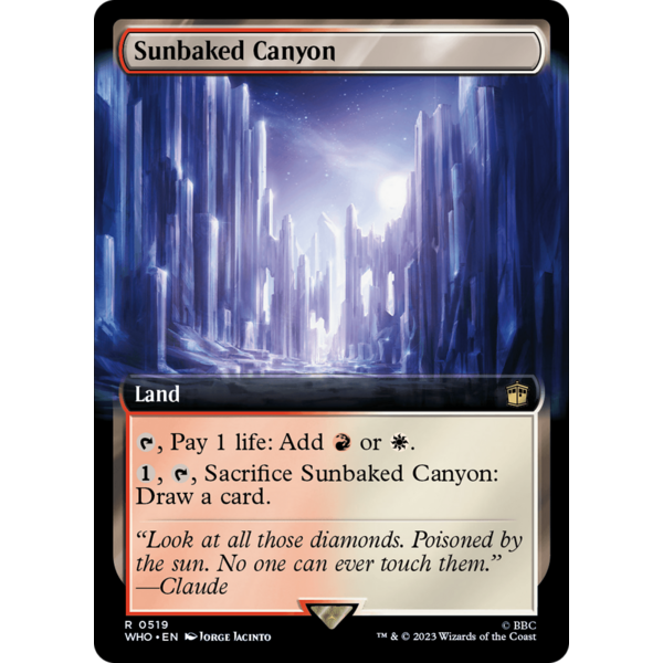Magic: The Gathering Sunbaked Canyon (Extended Art) (519) Lightly Played