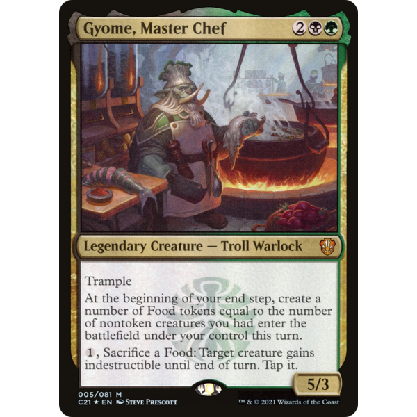 Magic: The Gathering Gyome, Master Chef (5) Lightly Played Foil