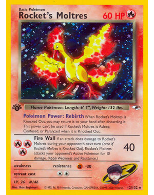 Pokemon Rocket's Moltres (012) 1st Edition Lightly Played