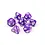 Die Hard Dice 7pc RPG Set - Elessia Essentials - Purple with White